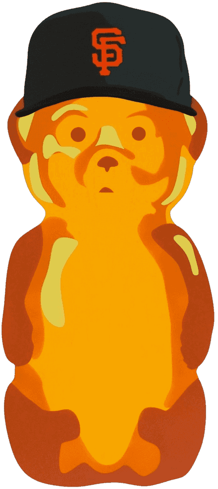 fnnch, ‘SF Baseball Bear’, 2022, Sculpture, Spray paint on cut maple plywood, null, Numbered
