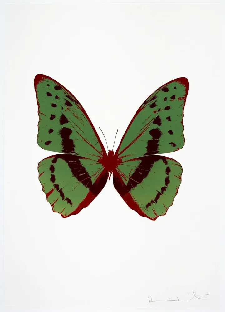 Damien Hirst, ‘The Souls III - Leaf Green - Burgundy - Chilli Red’, 2010, Print, 2 colour foil block on 300gsm Arches 88 archival paper., Paul Stolper and Other Criteria, Numbered