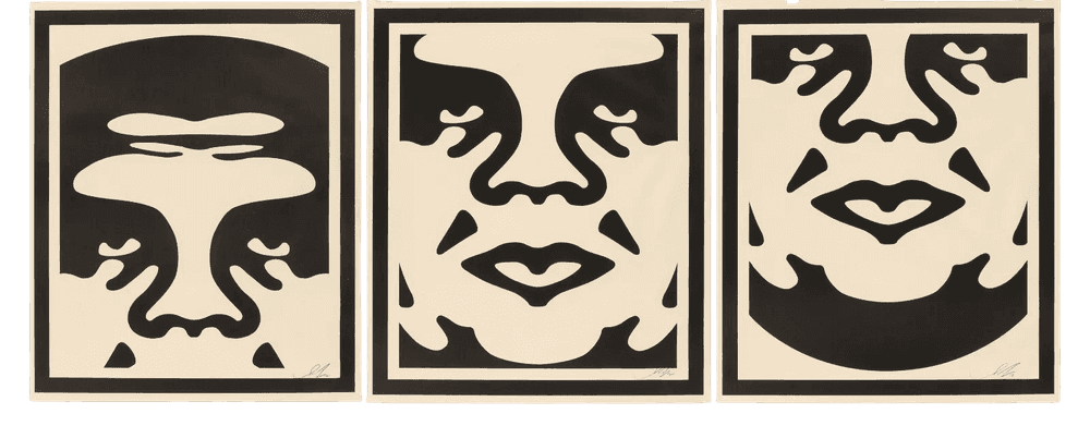 Shepard Fairey (Obey), ‘3-Face (Cream)’, 2018, Print, Cream thick paper, null,