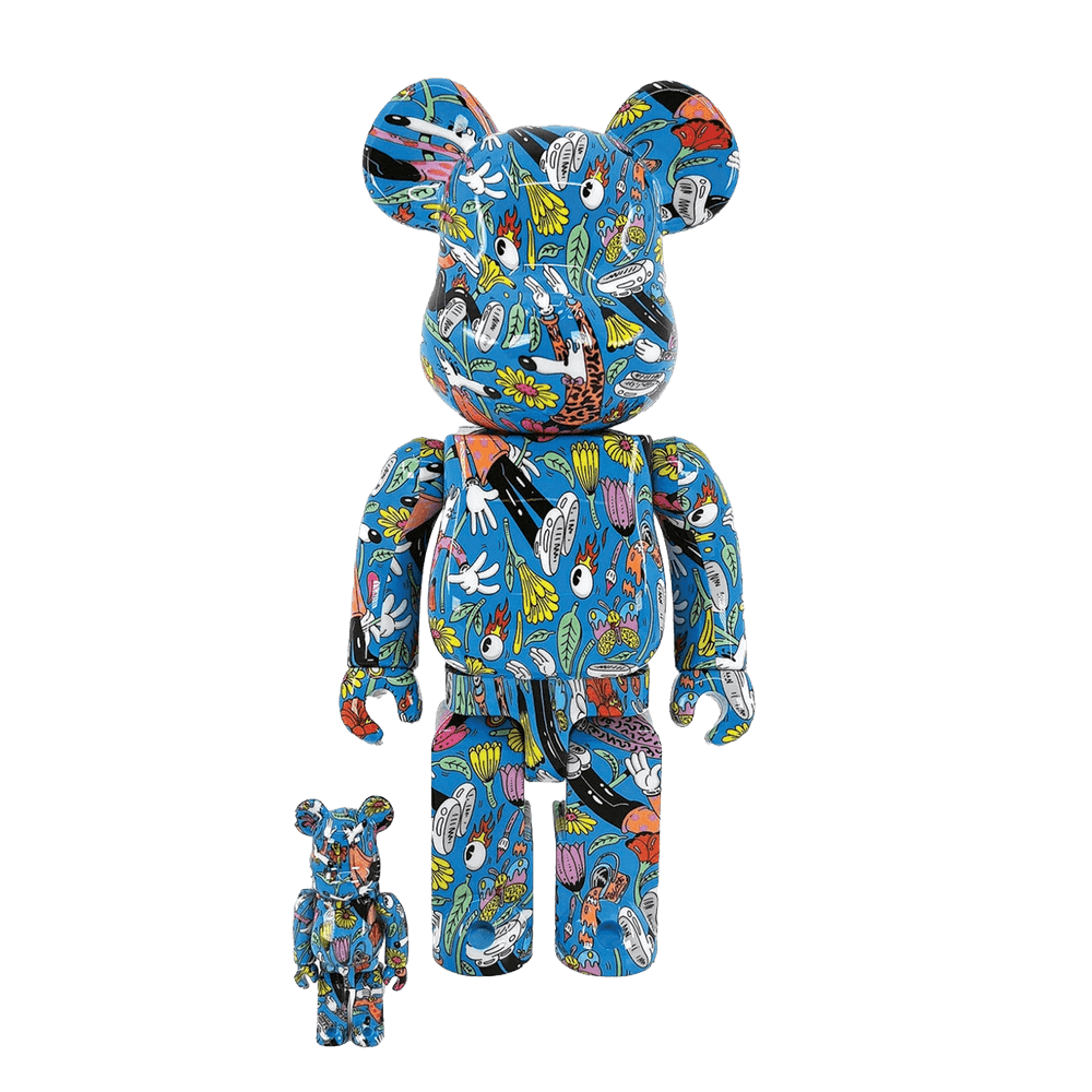 Steven Harrington, ‘BEARBRICK x Steven Harrington's 'Magic Hour' (400% + 100%)’, 2021, Collectible, Medicom Toy two-pack of hydro-dipped painted vinyl figures, null,