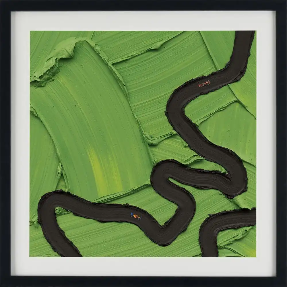 Werner Bronkhorst, ‘On The Right Track’, 2025, Print, Giclée Hahnemühle Photorag paper with black solid wood frame, bordered by a white mount, null, Framed