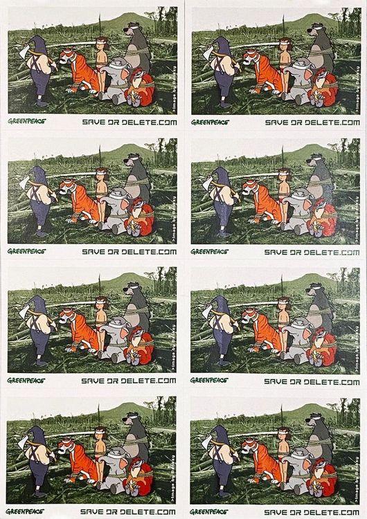Save or Delete Greenpeace Decal (Full Sheet of 8)