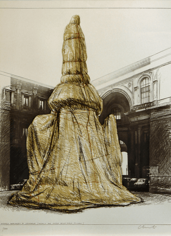 Wrapped Monument for Leonardo