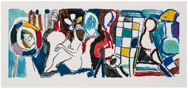 Four Bar Rhythm Flower Woman (after Le Dejeunder sur l'herbe)