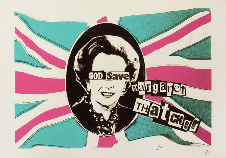 God Save Margaret Thatcher (Pink Turquoise)