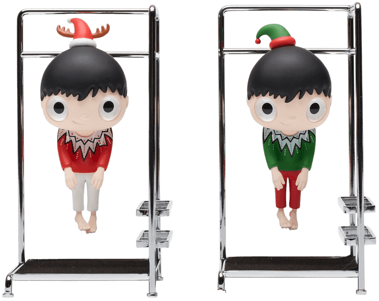 Little Maurizio Figurine - X'mas Edition Set (Red Santa Claus & Green Xmas Elf)