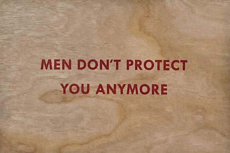 Men Don’t Protect You Anymore Wooden Postcard