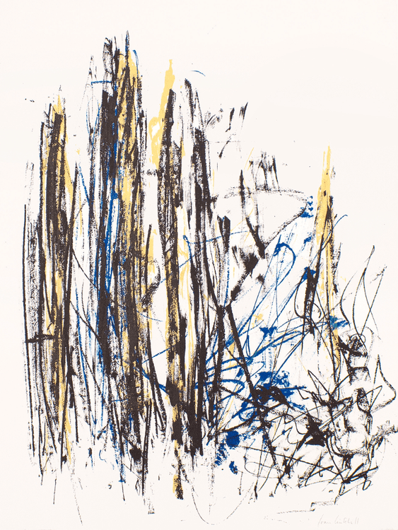 Arbres (Black, Yellow, and Blue)