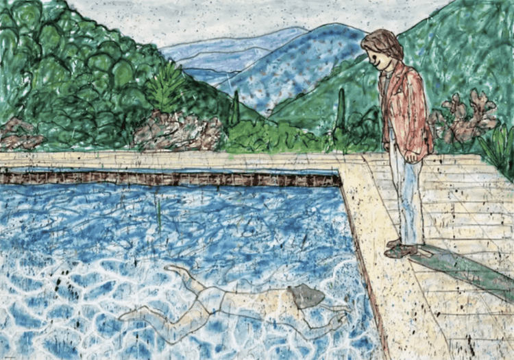 Portrait of an Artist (Pool with Two Figures) II (Inspired by David Hockney)