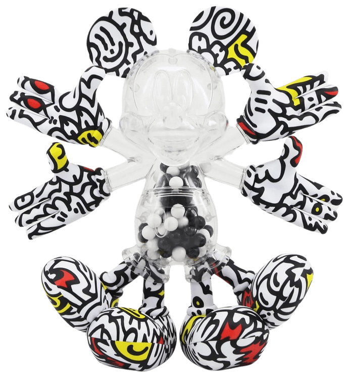 30cm SA Mickey x Mr Doodle Black & White Sculpture