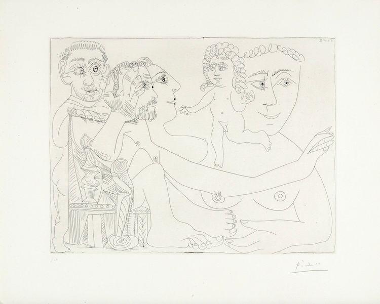 Groupe avec homme dans un fauteuil à boules, pl. 21 (from Serie 347)