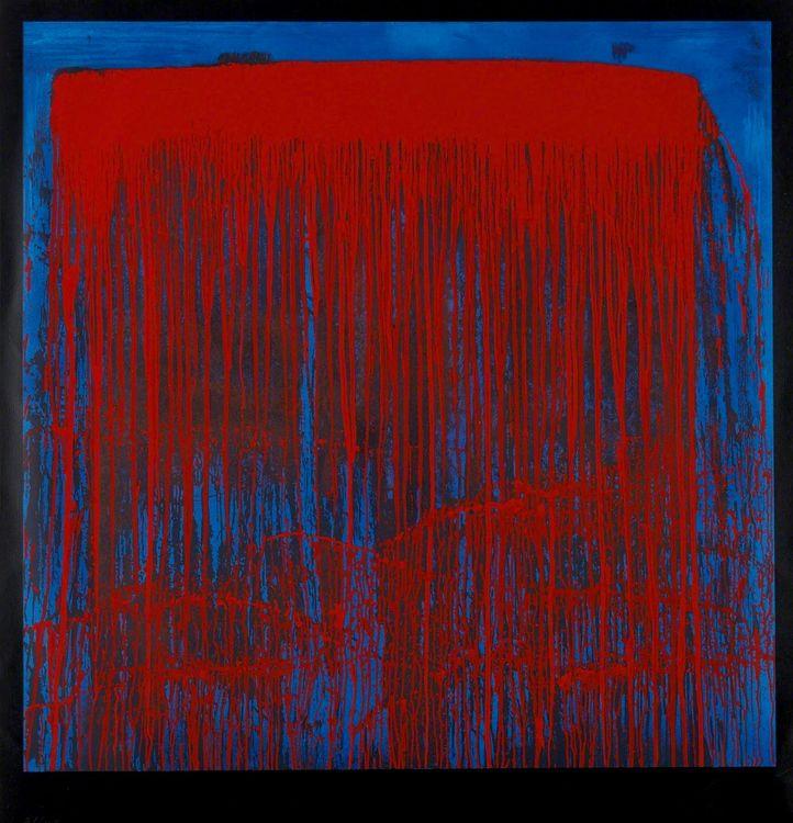 Red and Blue Berlin Waterfall