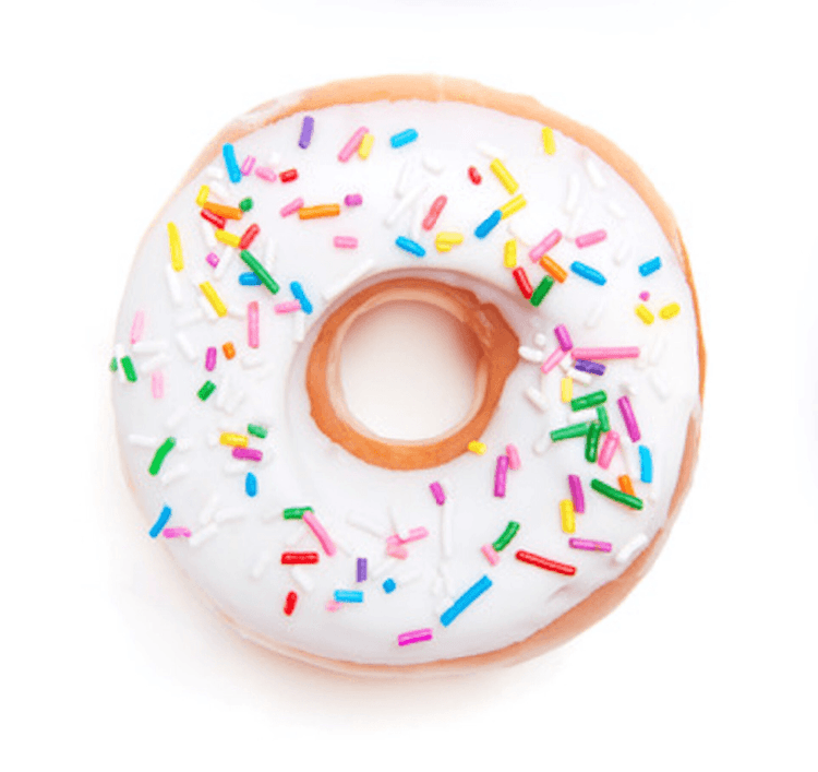Donut - Vanilla Sprinkles (Large)