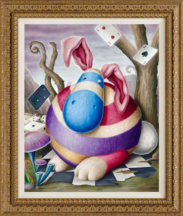 Fat Floppy Fluff, The Giant Lagomorph - Canvas on Board Edition