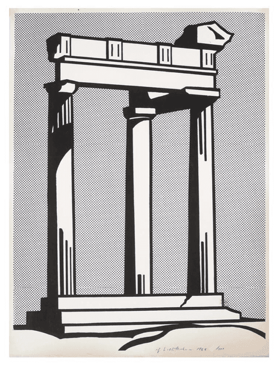 Temple Lithograph