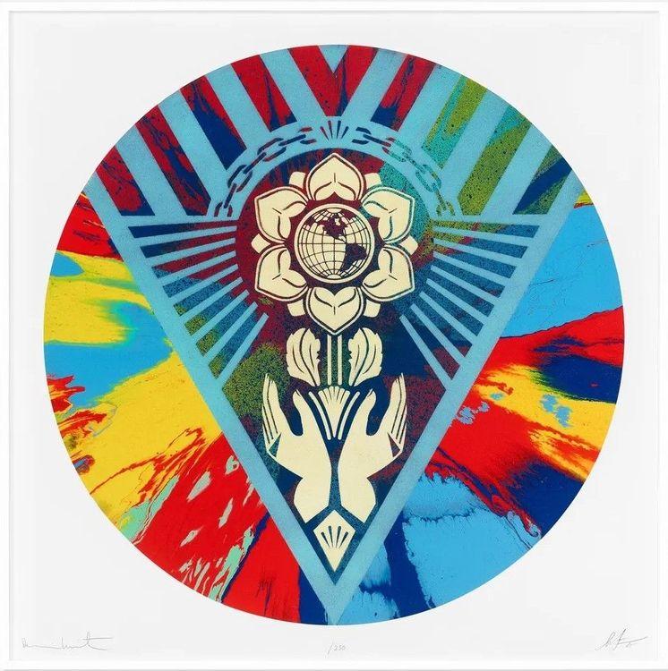 Beautiful Rotating Earth Justice Spin Painting