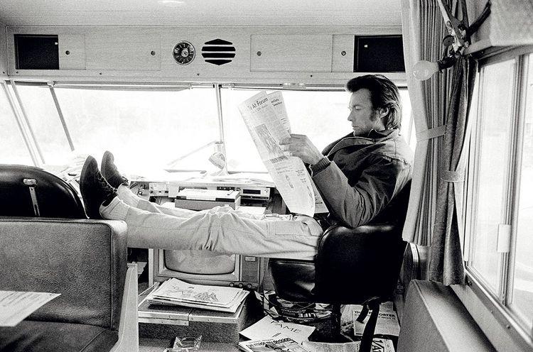 Clint Eastwood Filming Joe Kidd (Small) - Signed print