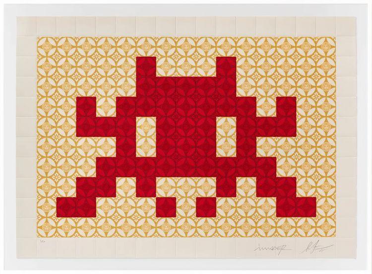TT1-1 - Positive Space/Negative Space (Red/Cream)